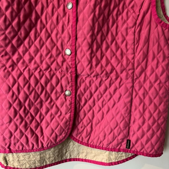 Barbour Fulbourn Lightweight Short Gilet Quilted Vest Fuscia Hot Pink Mauve 14 - Picture 3 of 7